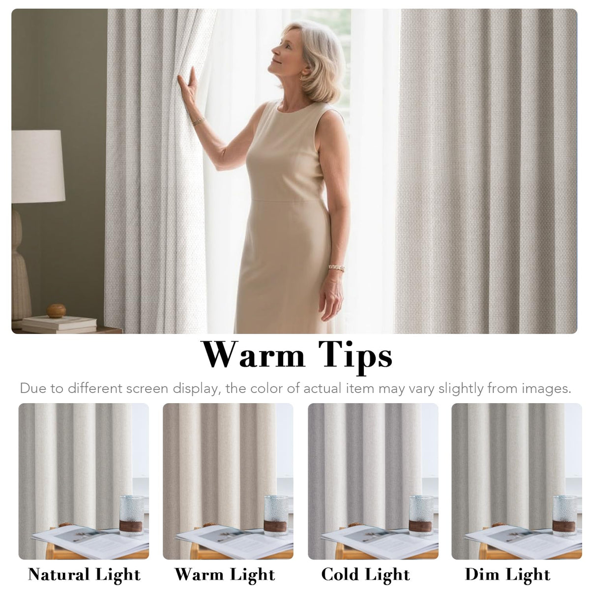 Polyester Room Darkening Blackout Curtain 100 x 84 Inches G615491
