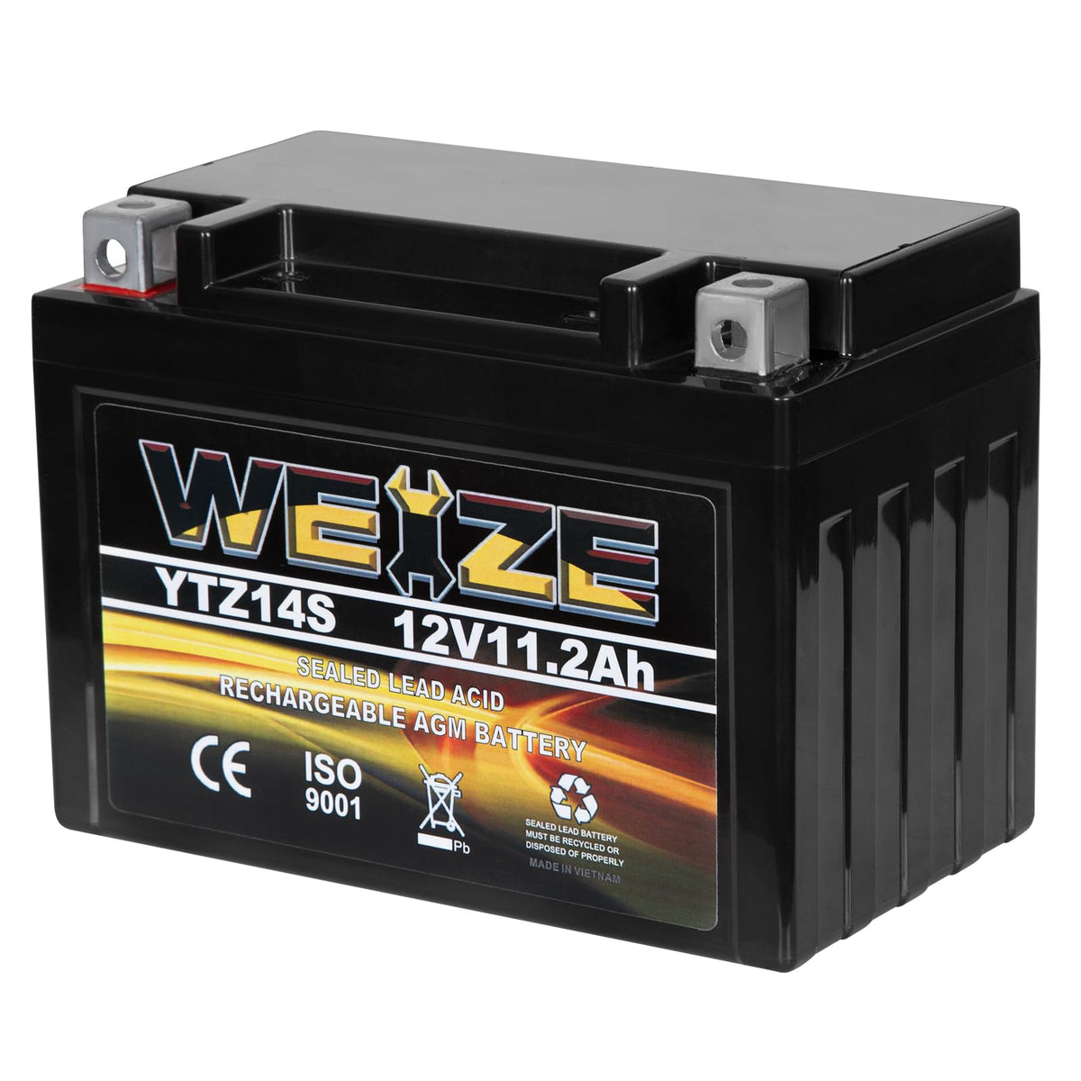 12V 11.2AH 230CCA Maintenance Free Sealed AGM Motorcycle Battery A569
