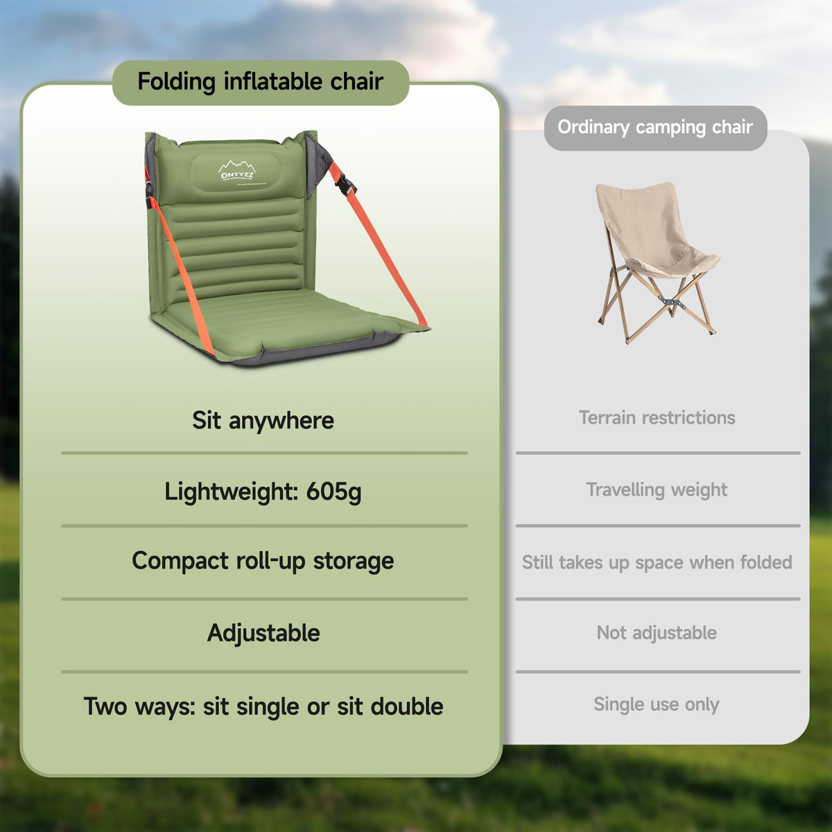 Inflatable Portable Folding Stadium Seat L379