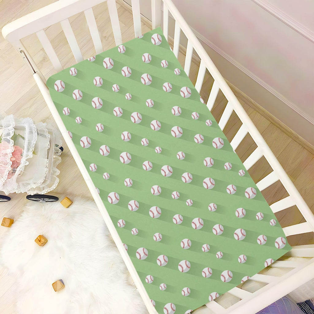 Baseball 3D Print Crib Sheet 52" x 28" E550015