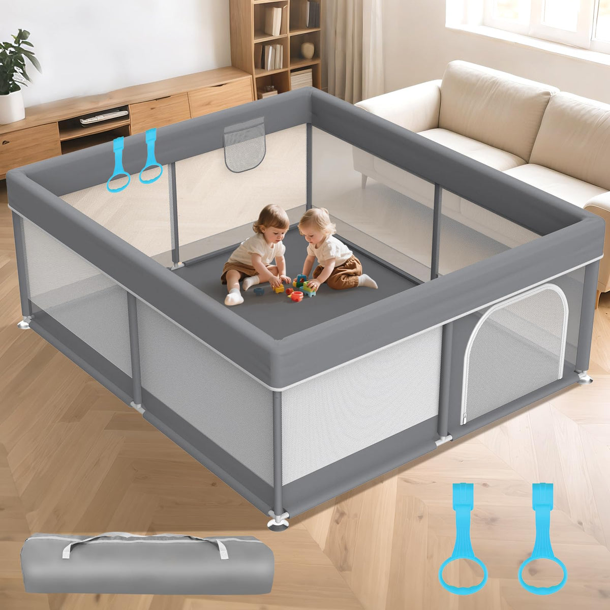 79x71 Inch Extra Large Baby Playpen W17066
