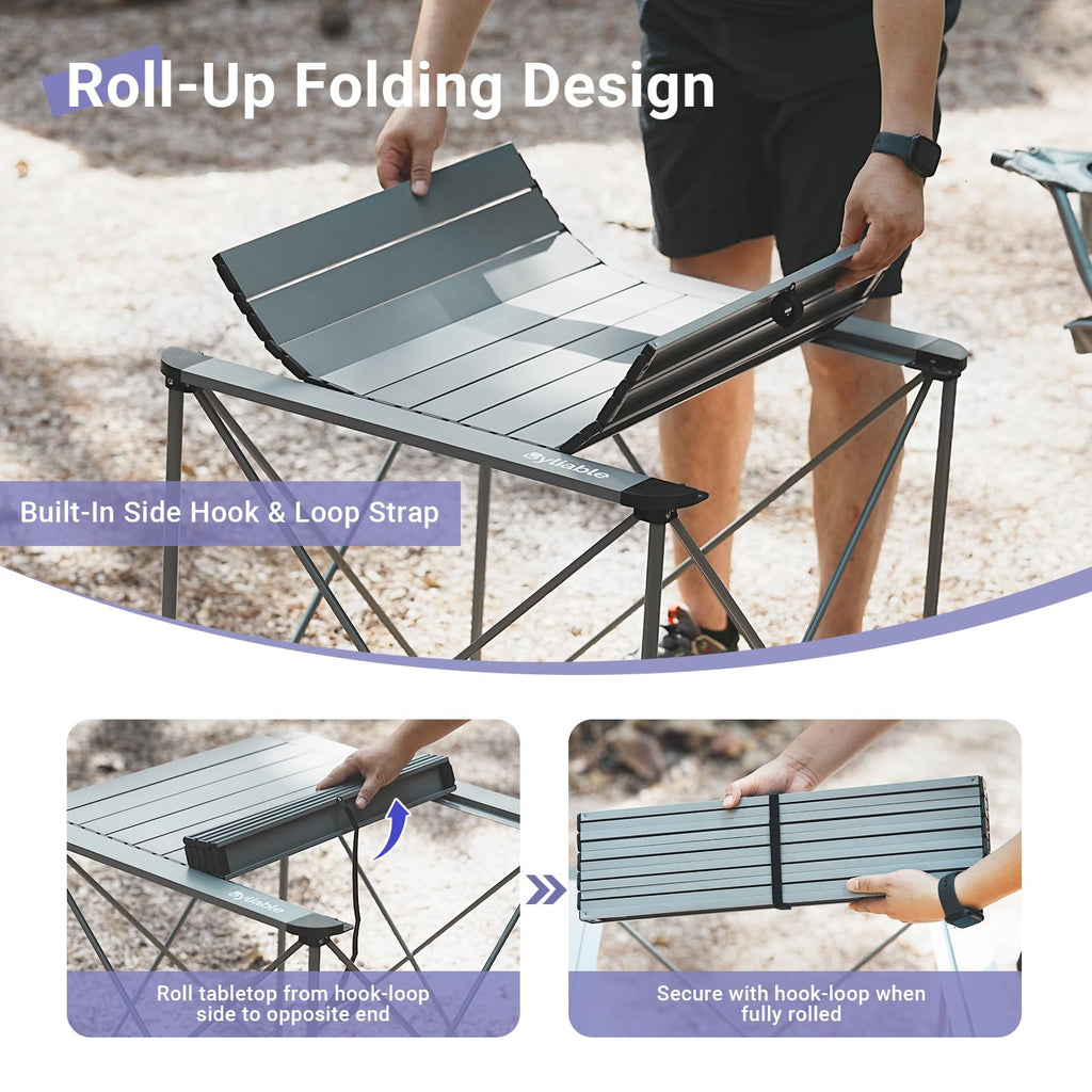 Camping Square Folding Aluminum Table O76433