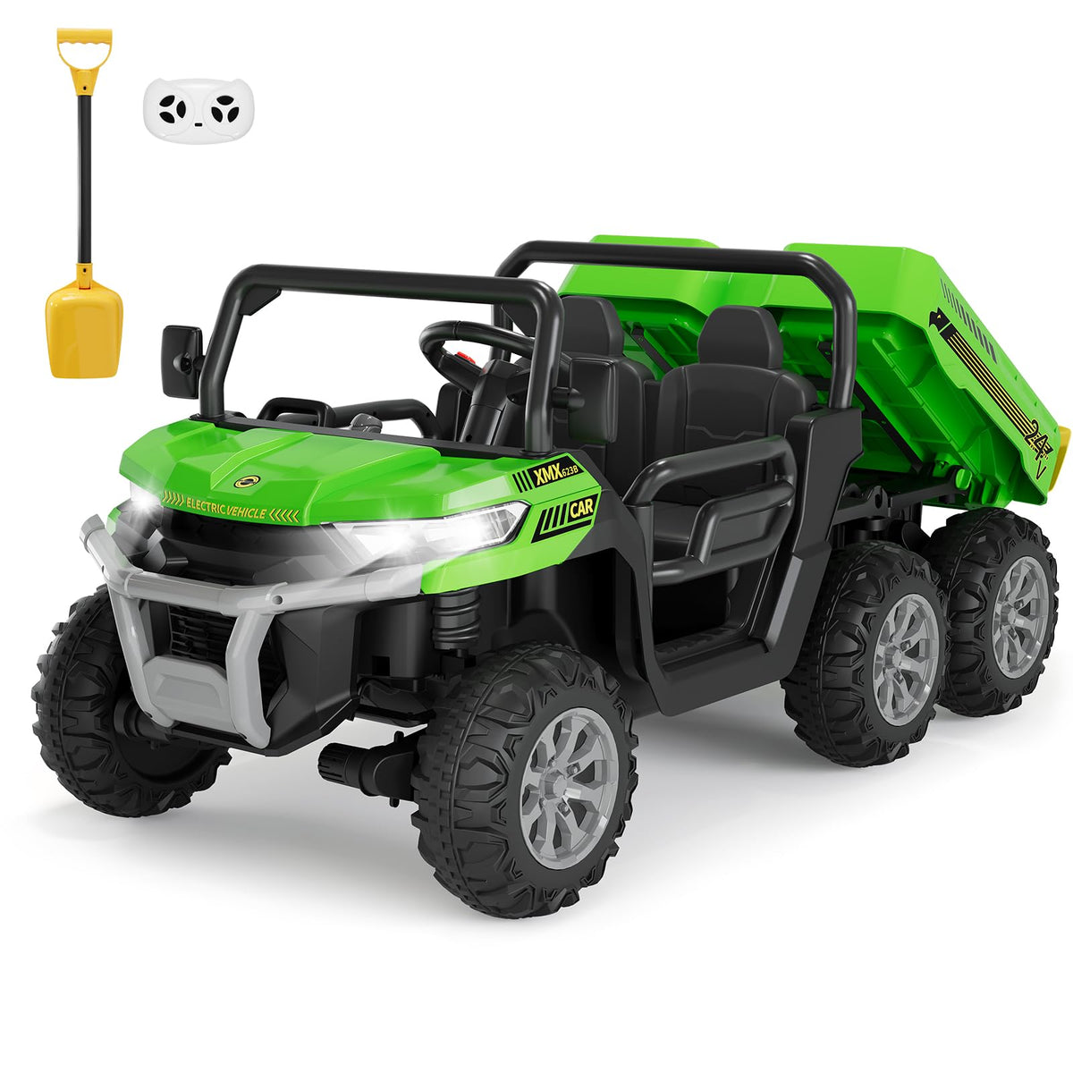 24V 2-Seater 6-Wheel Ride On Dump Truck with Remote Control V803