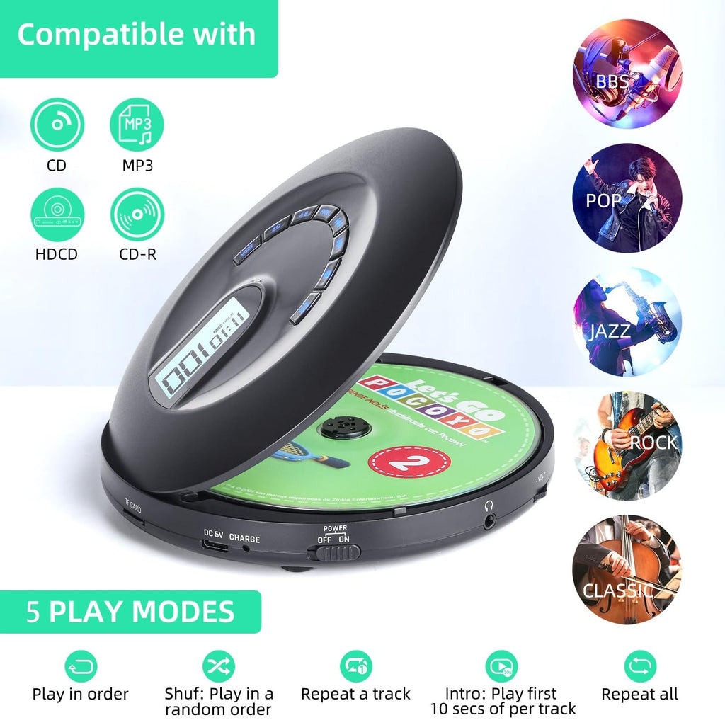 Portable CD Player with Headphone I1489
