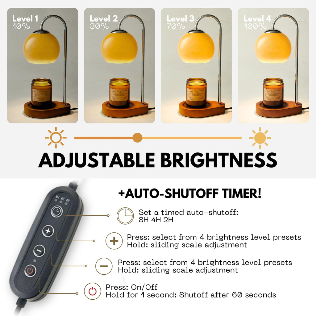 Dimmable Electric Candle Warmer Lamp with Timer R990483