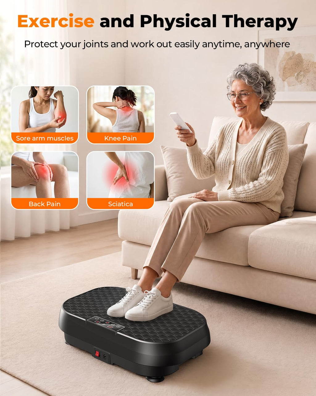 Vibration Plate Exercise Machine 99 Speeds 330 LBS Capacity N645