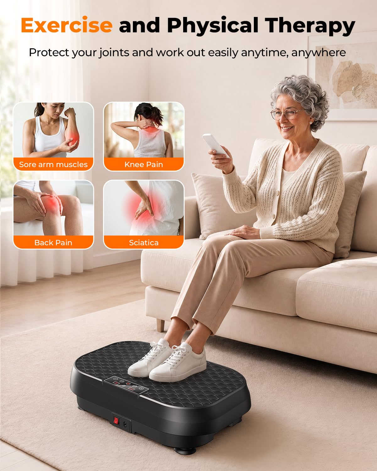 Vibration Plate Exercise Machine 99 Speeds 330 LBS Capacity N645