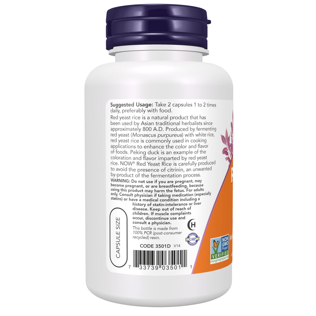 Red Yeast Rice 600 mg 120 Veg Caps M63223