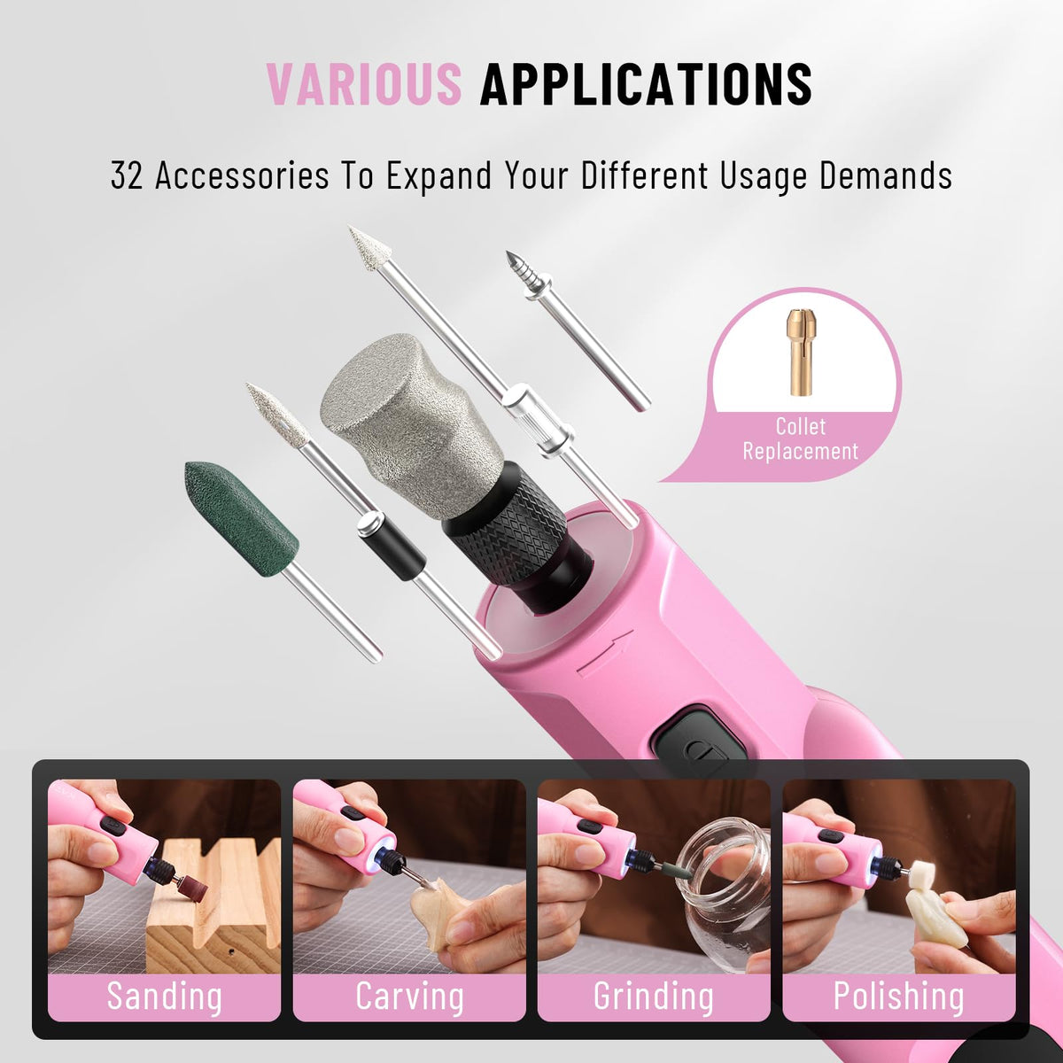 5 Speed Quiet Electric Dog Nail Grinder B68327