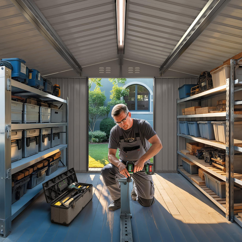 9.3x13.5 FT Outdoor Storage Shed M614675