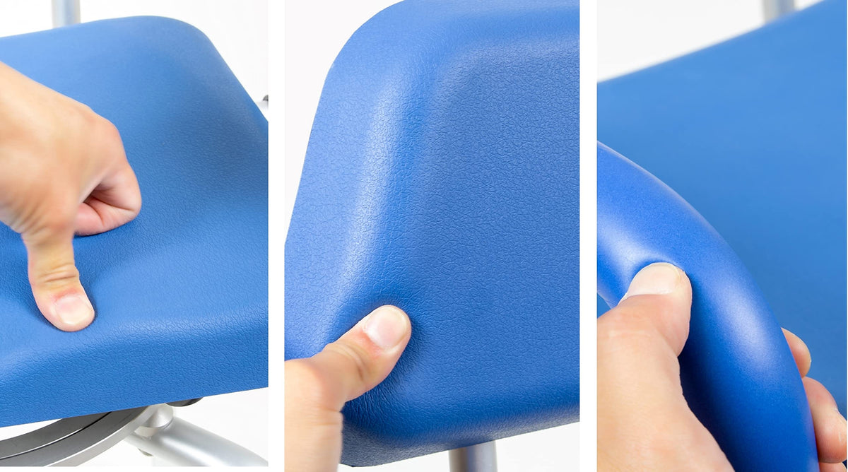 Blue Padded Shower Chair with Back and Arms S9830