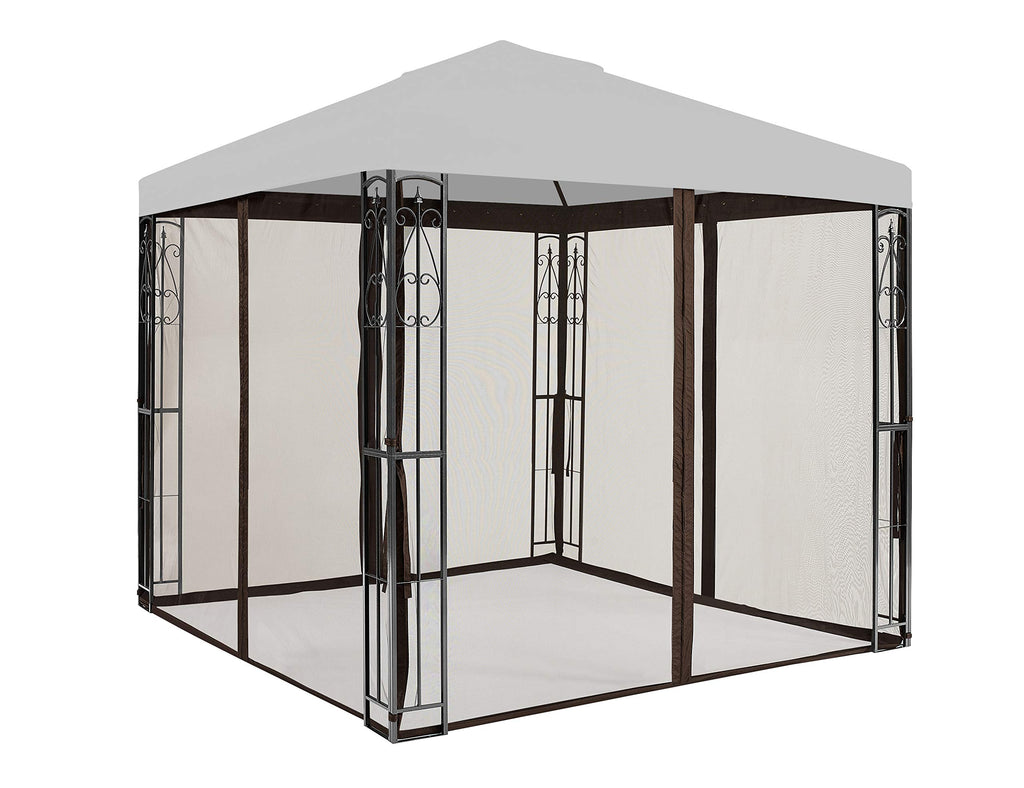8' x 8' Brown Gazebo Replacement Mosquito Netting B399