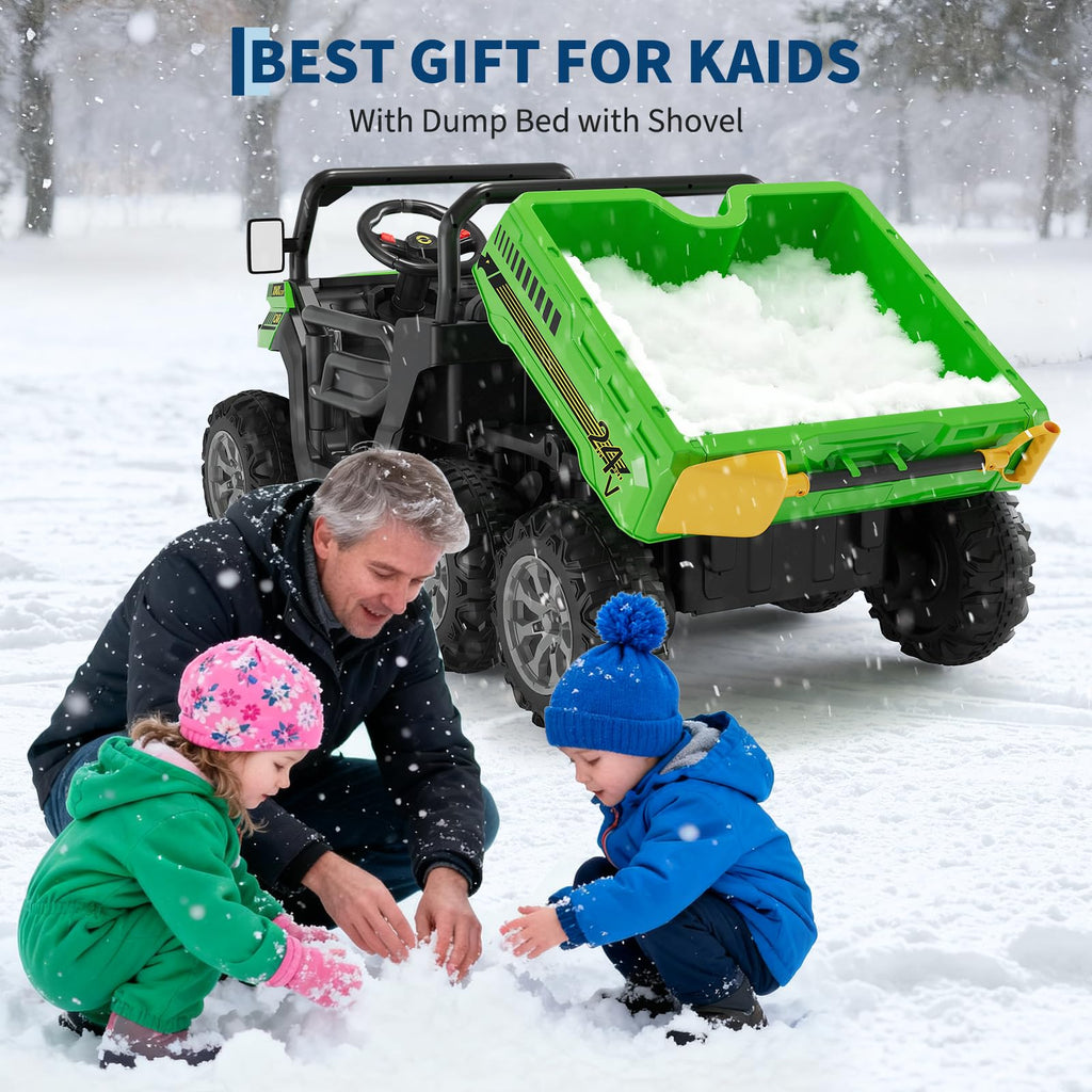 24V 2-Seater 6-Wheel Ride On Dump Truck with Remote Control V803