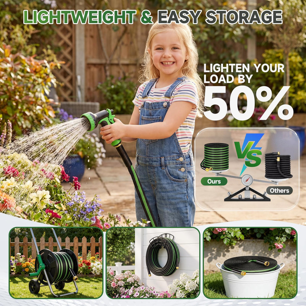 100 ft Flexible Non-Expanding Kink Free Garden Hose Y92866