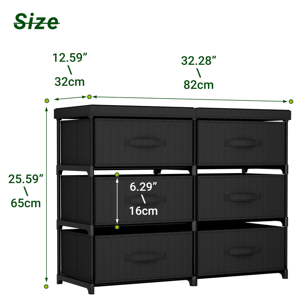 6 Fabric Drawer Dresser Z7824