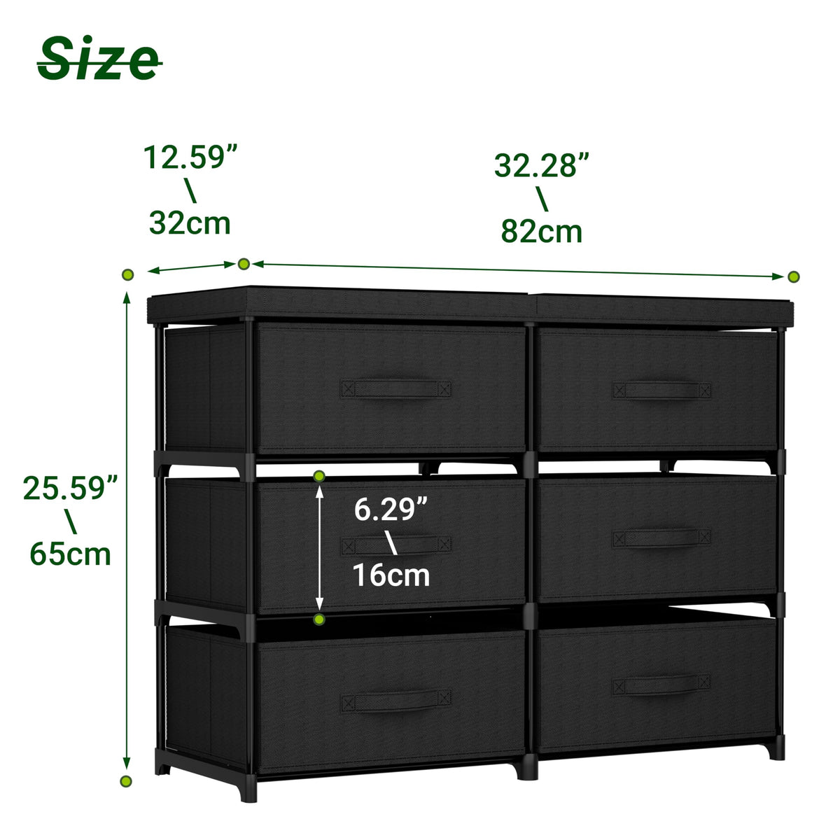 6 Fabric Drawer Dresser Z7824