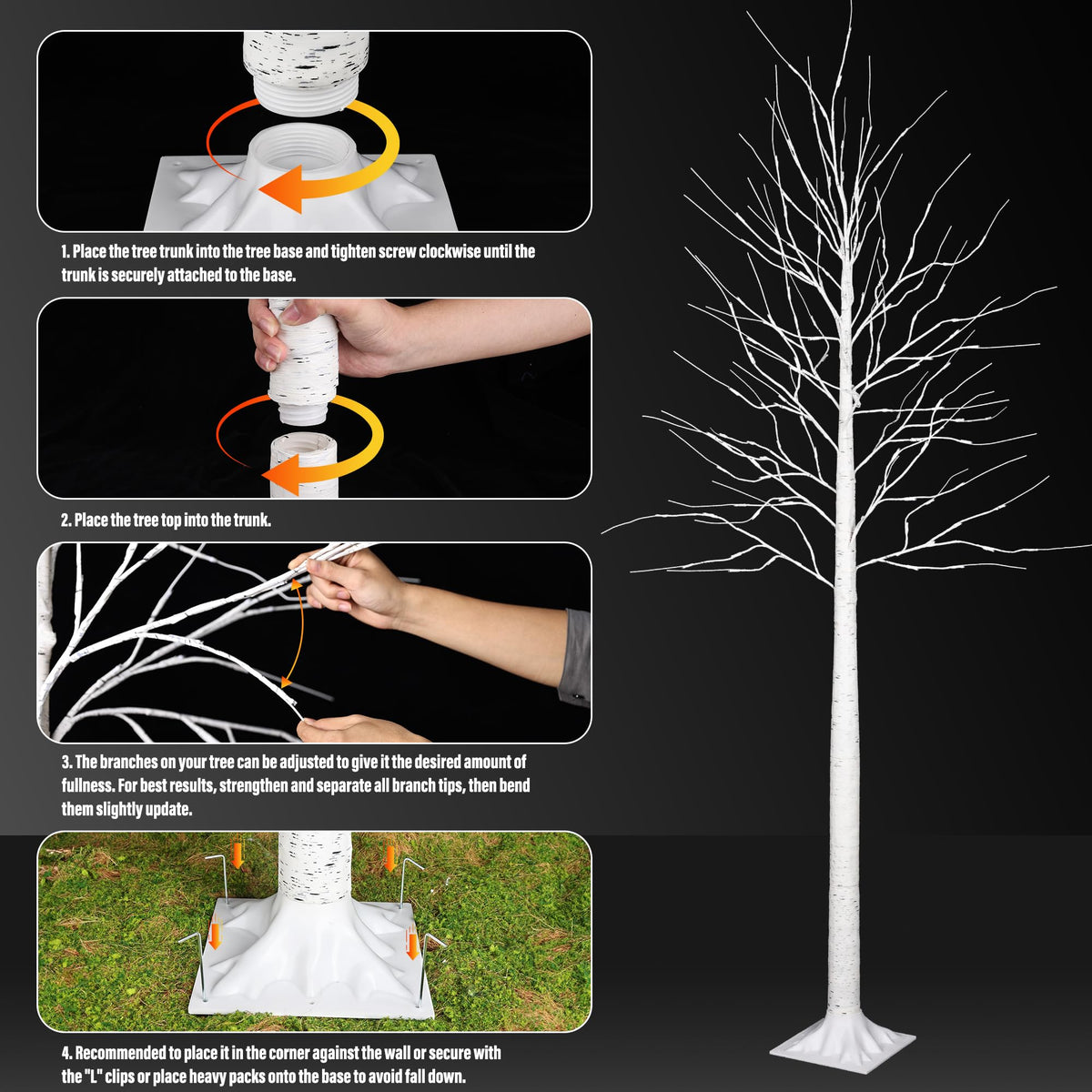 8FT 132LED Prelit Artificial Christmas Tree B619