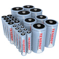 1.2V Rechargeable NiMH AA AAA C and D Battery Combo K23628