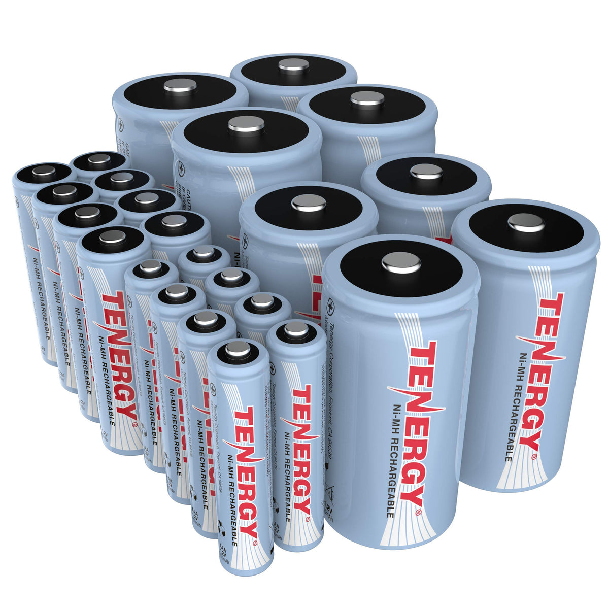 1.2V Rechargeable NiMH AA AAA C and D Battery Combo K23628