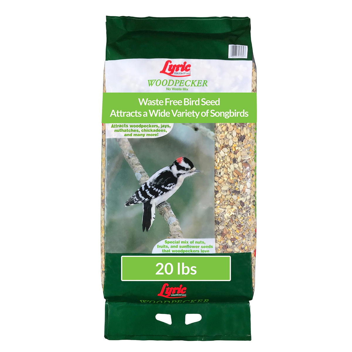 Woodpecker Wild Bird Seed 20 lb & Peanut Pieces 15 lb Nut & Fruit Mix O189