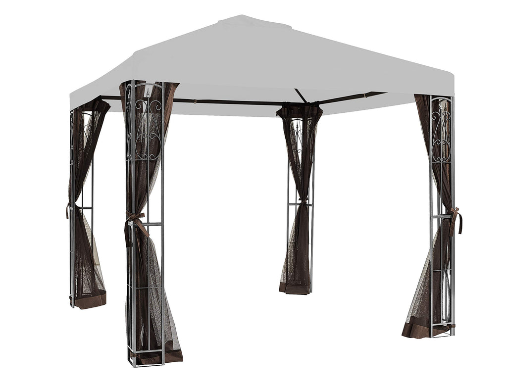 8' x 8' Brown Gazebo Replacement Mosquito Netting B399