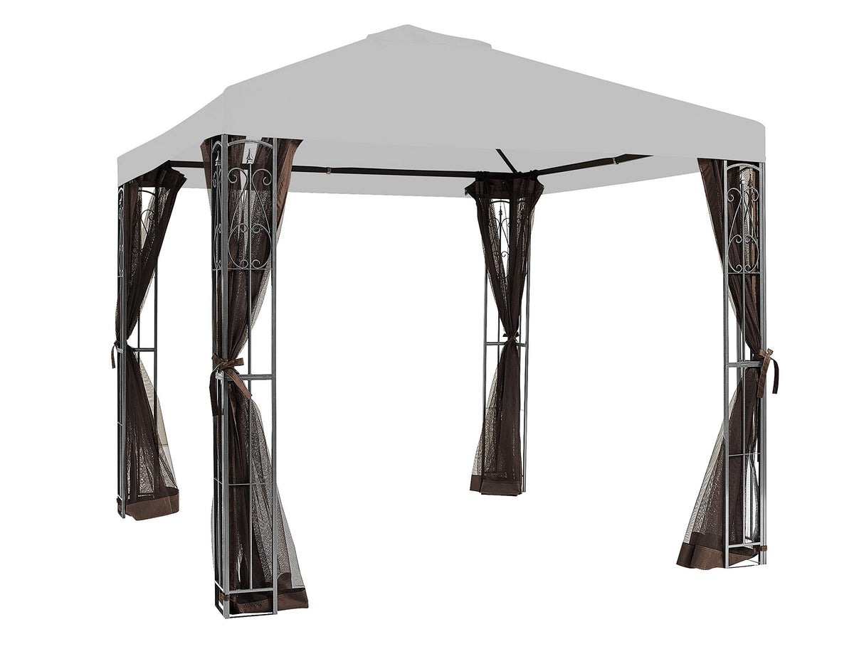 8' x 8' Brown Gazebo Replacement Mosquito Netting B399