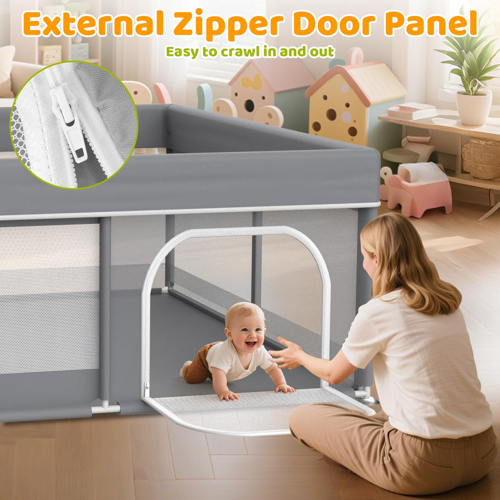 79x71 Inch Extra Large Baby Playpen W17066