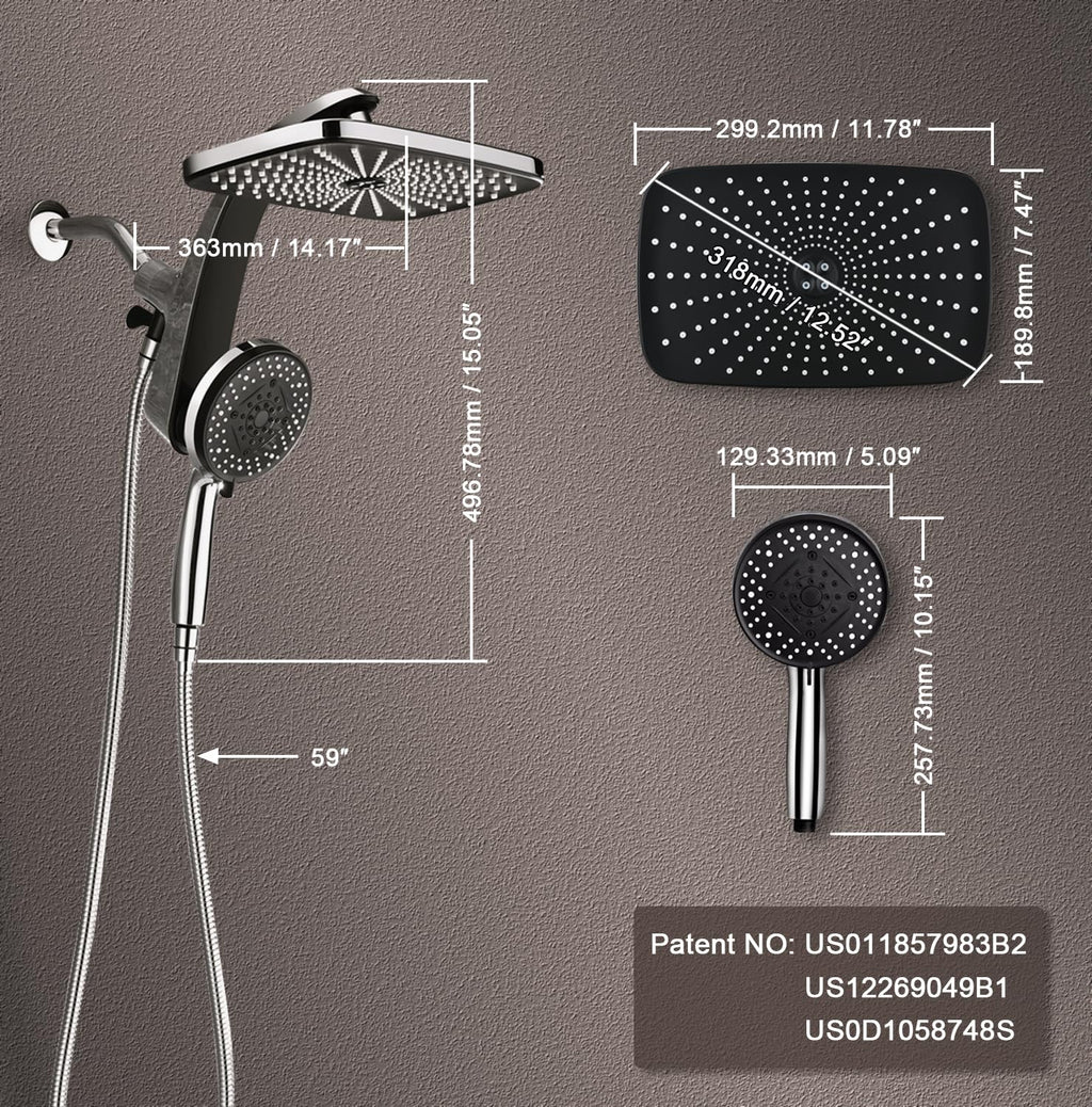 Chrome Handheld Rain Shower Head N302705