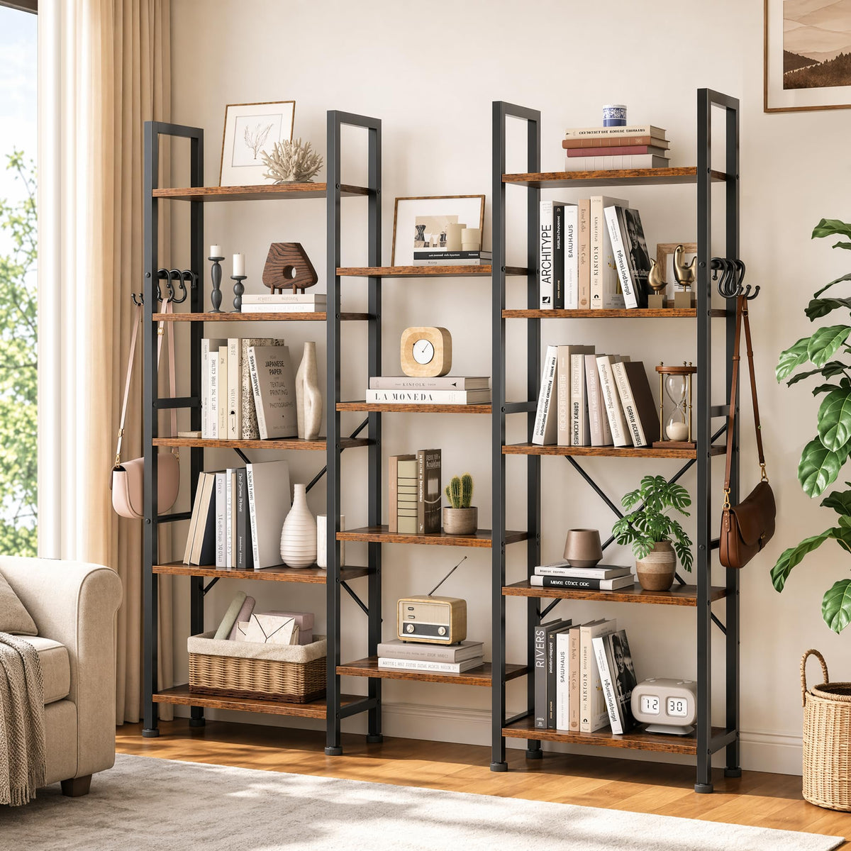 5 Tier Bookshelf with 14 Display Shelves O53360