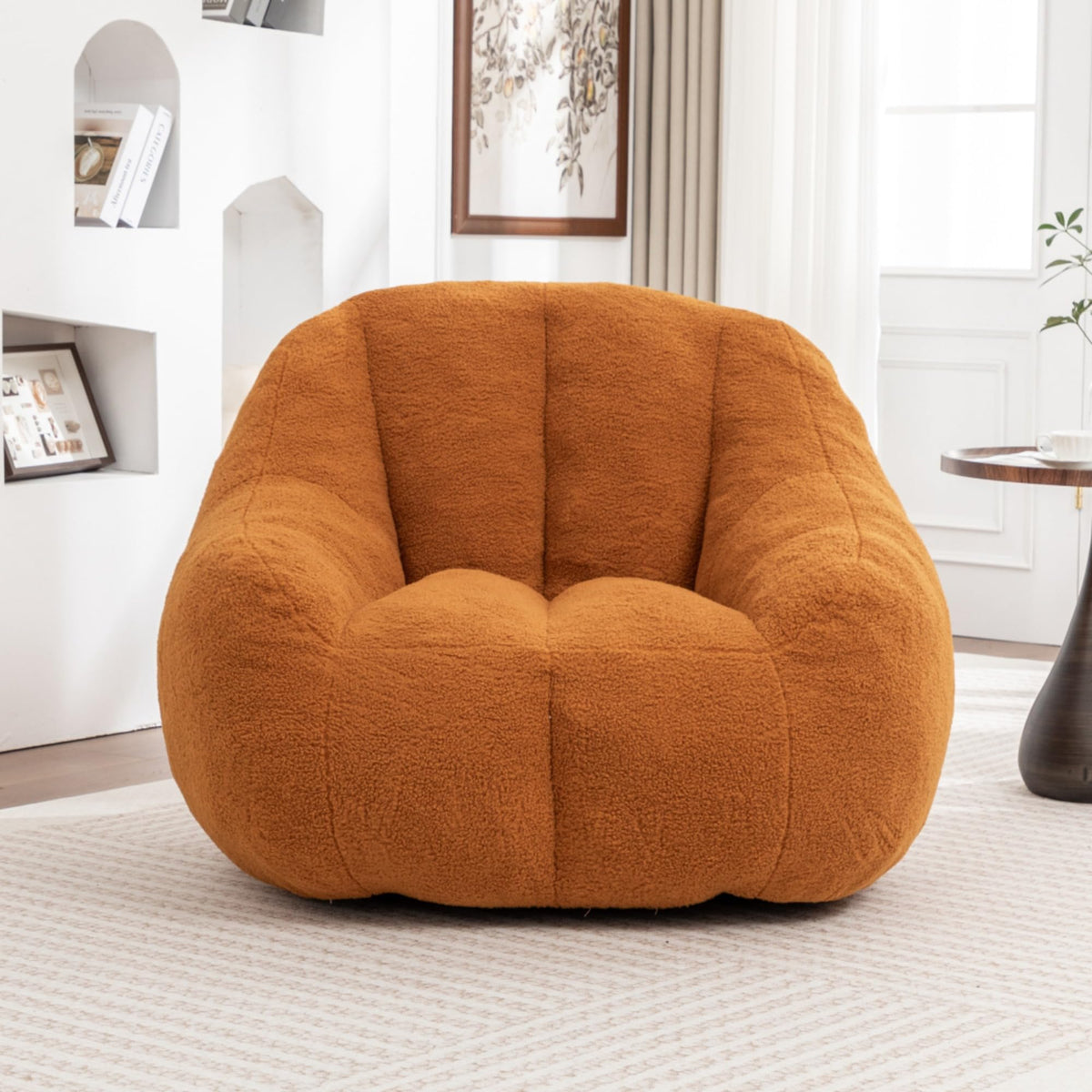 Yellow Oversized Plush Memory Foam Bean Bag Chair T7203