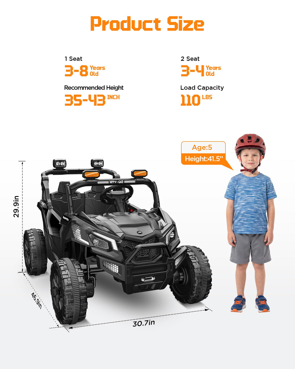 24V Black Ride on Car W9422