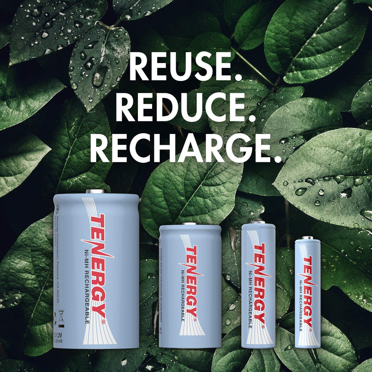 1.2V Rechargeable NiMH AA AAA C and D Battery Combo K23628