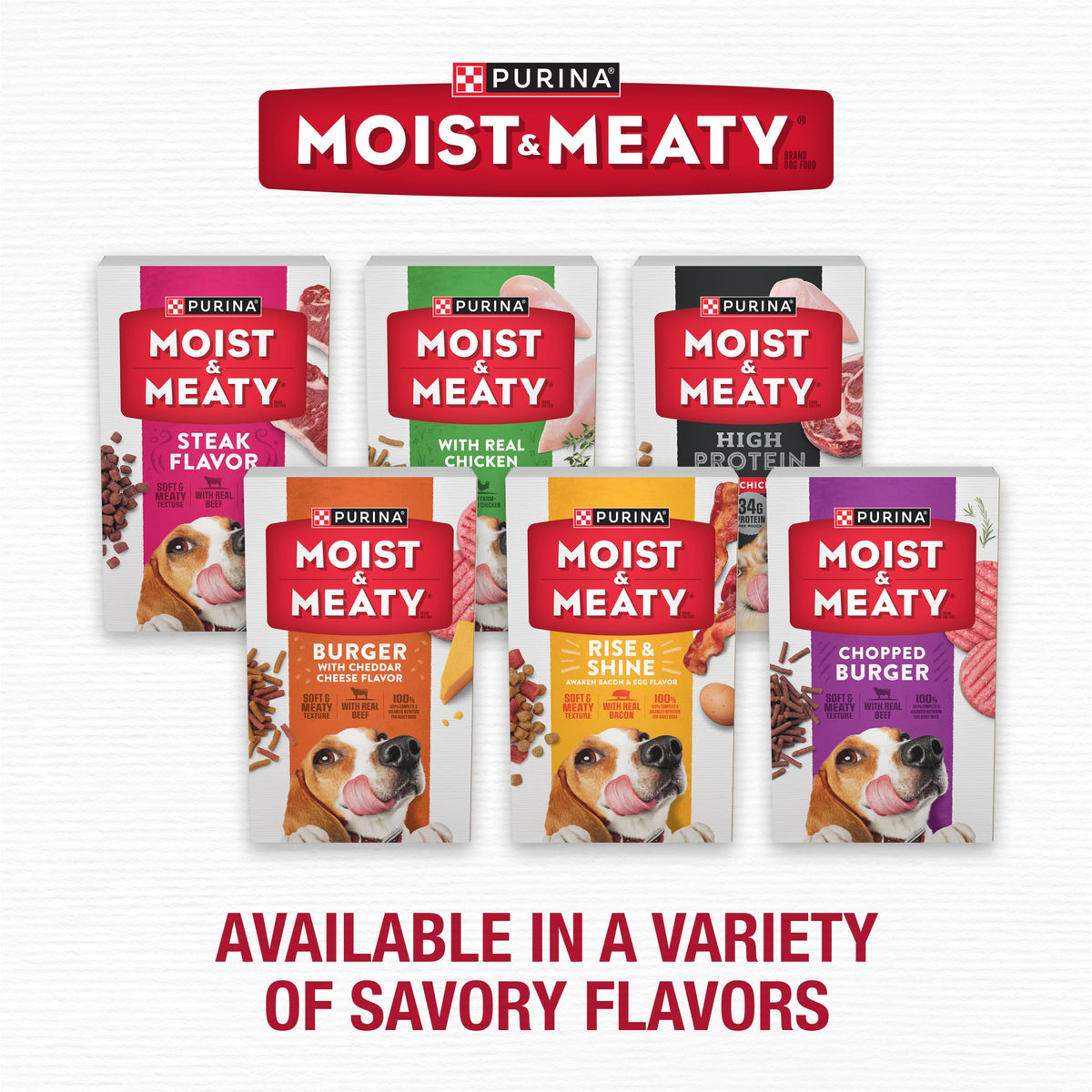 Moist & Meaty Soft Dog Food Pouches, 36 ct W7240