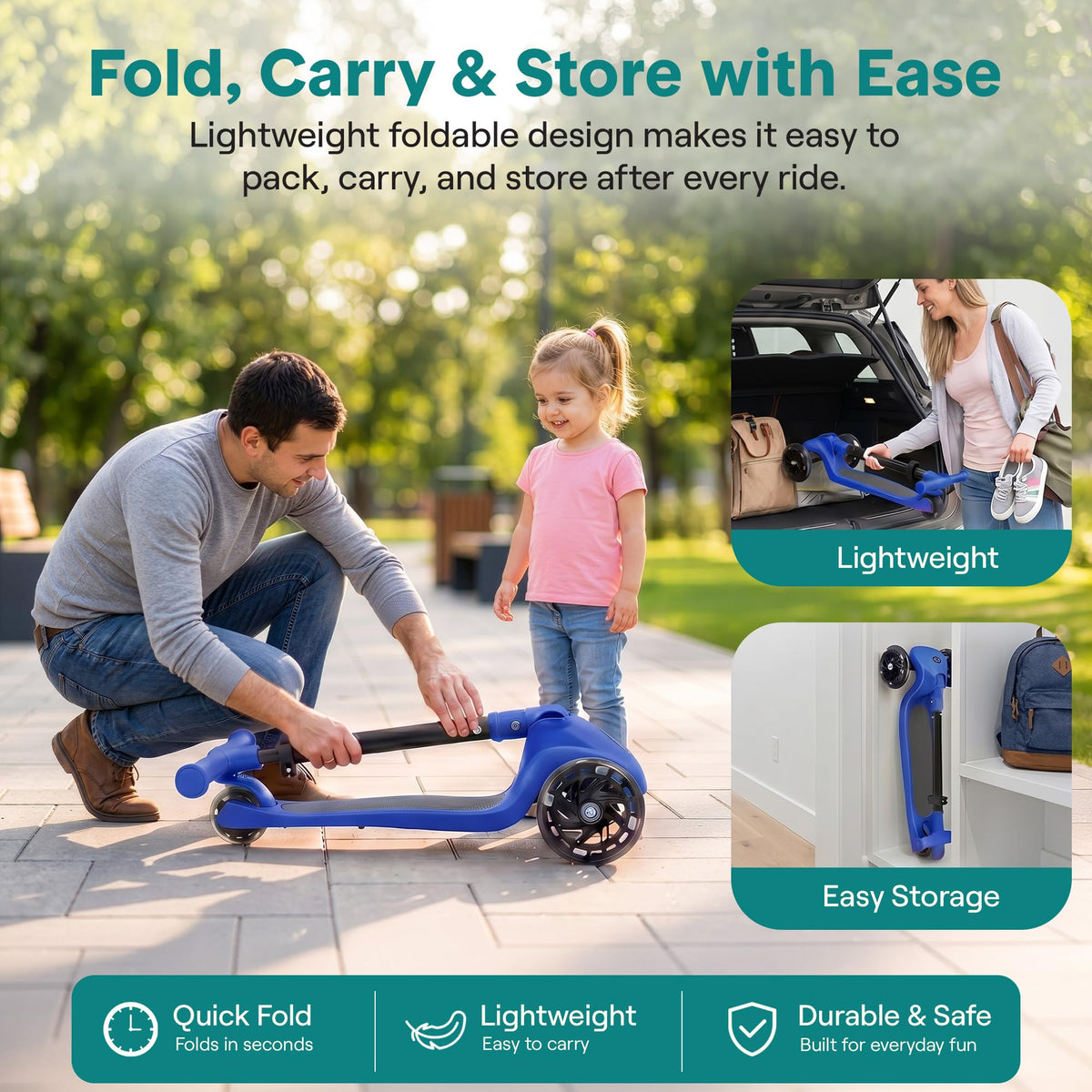 3-Wheel Toddler Scooter with LED Wheels W667