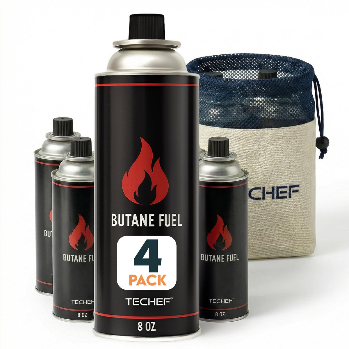 8oz Butane Gas Fuel Canisters with Dual Safety System T222303