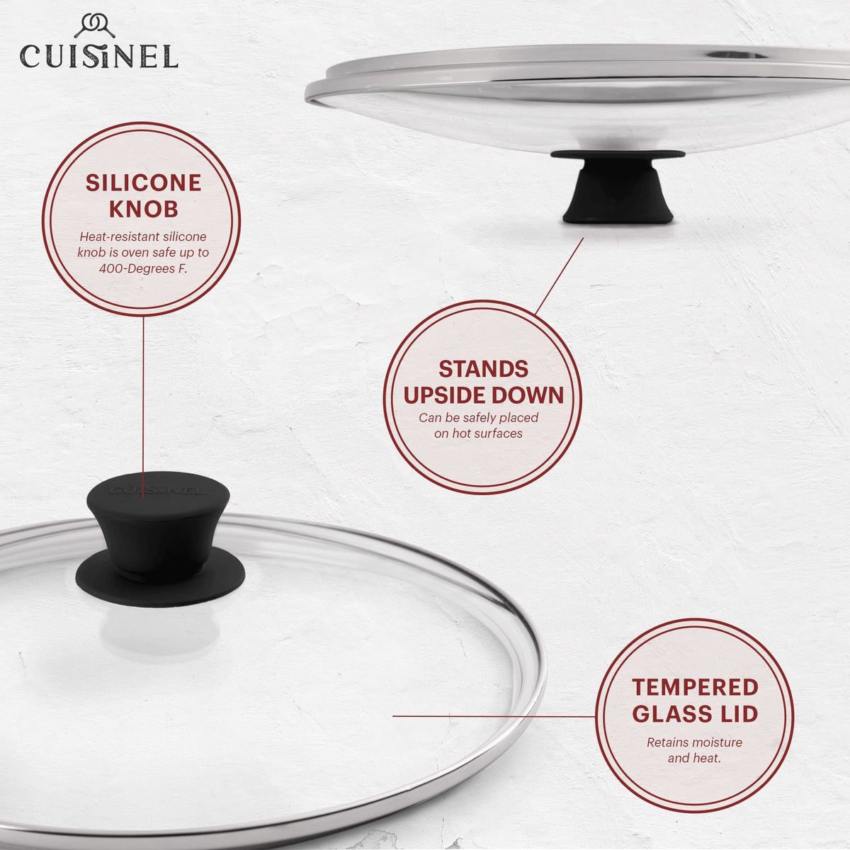 Cast Iron Skillet Set 10" + 12" Dual Handle Frying Pans with Glass Lids Pre-seasoned Oven Safe Cookware P995846