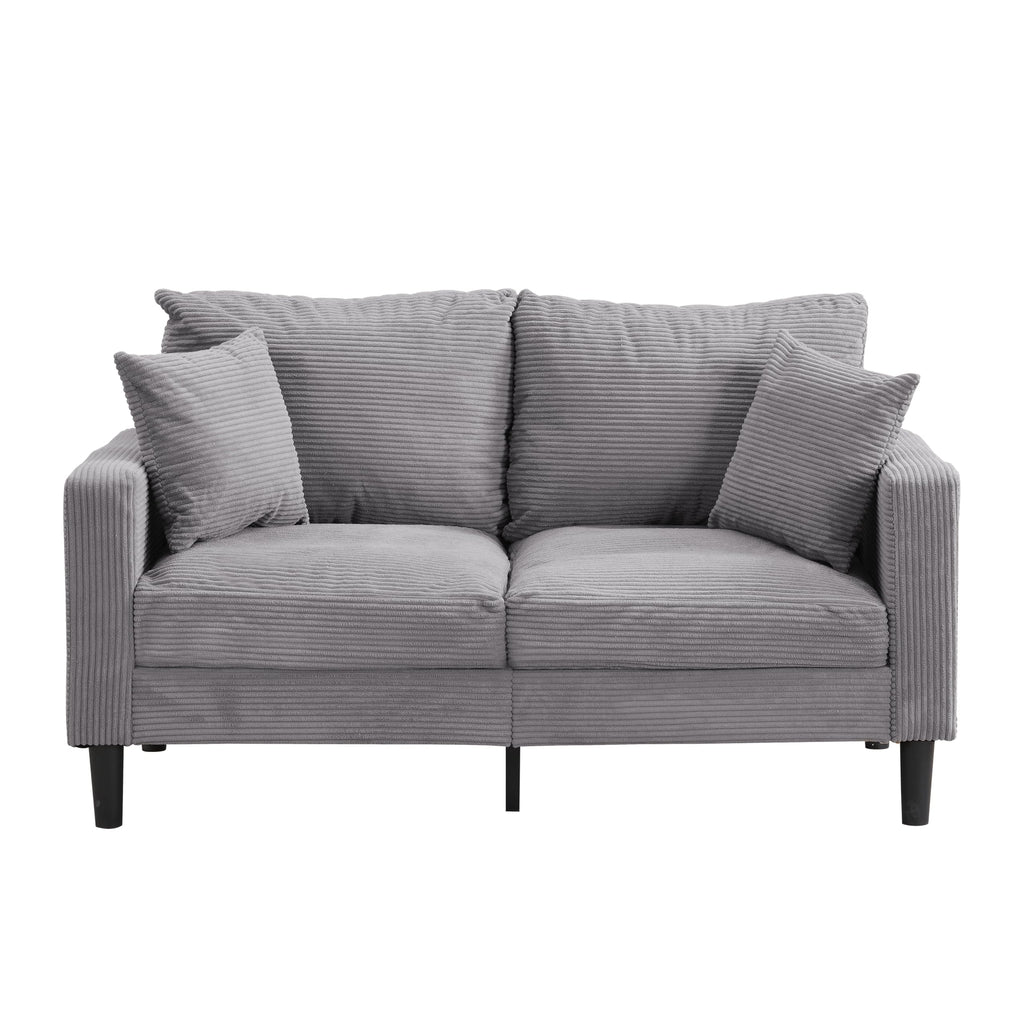 Light Gray Upholstered Loveseat Sofa J545