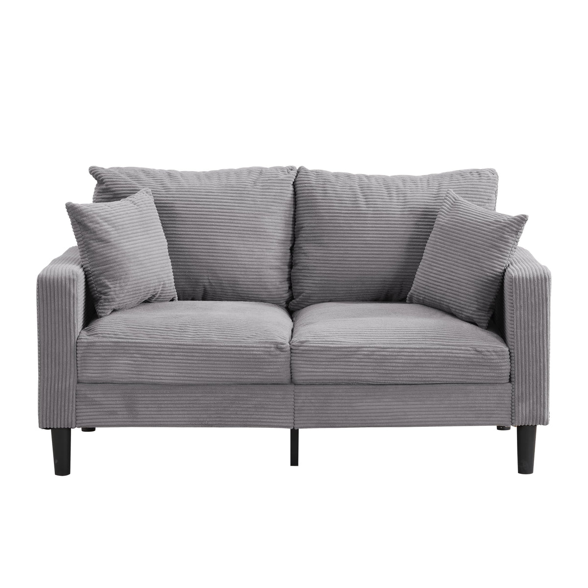 Light Gray Upholstered Loveseat Sofa J545