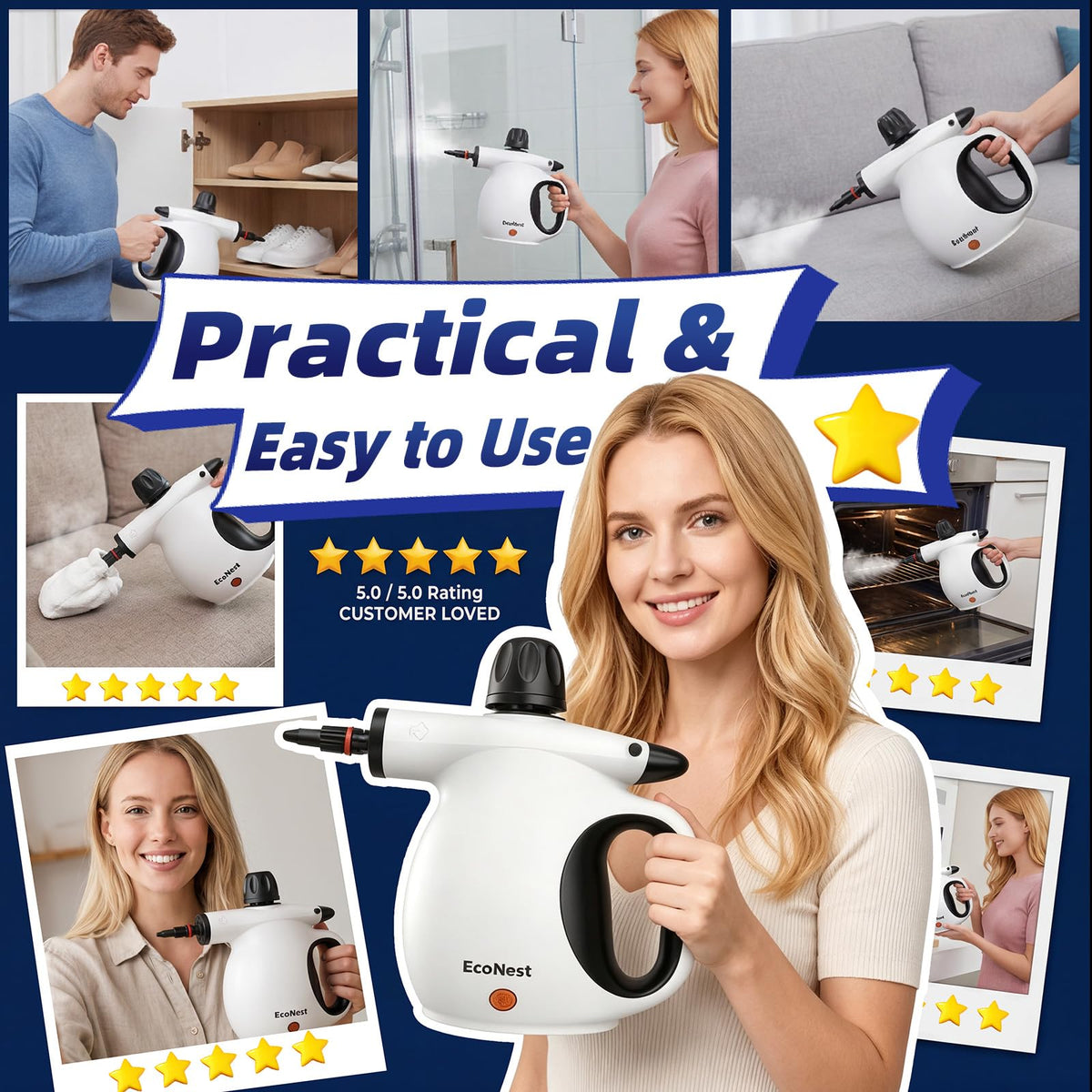 Handheld Steam Cleaner with 11PCS Accessories N60715