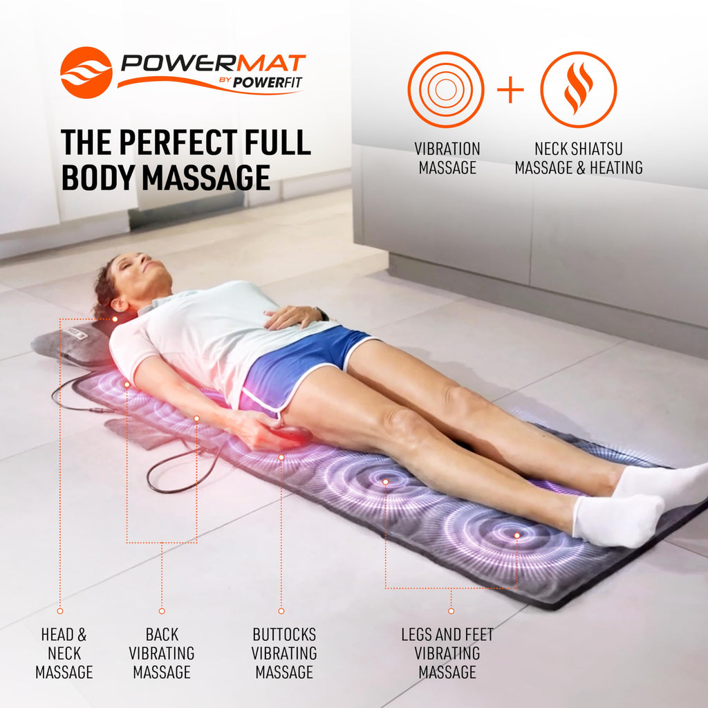 Full Body Massage Mat with Detachable Massage Pillow, 9 Intensity Levels, 9 Massage Modes & 3 Heat Settings E886589