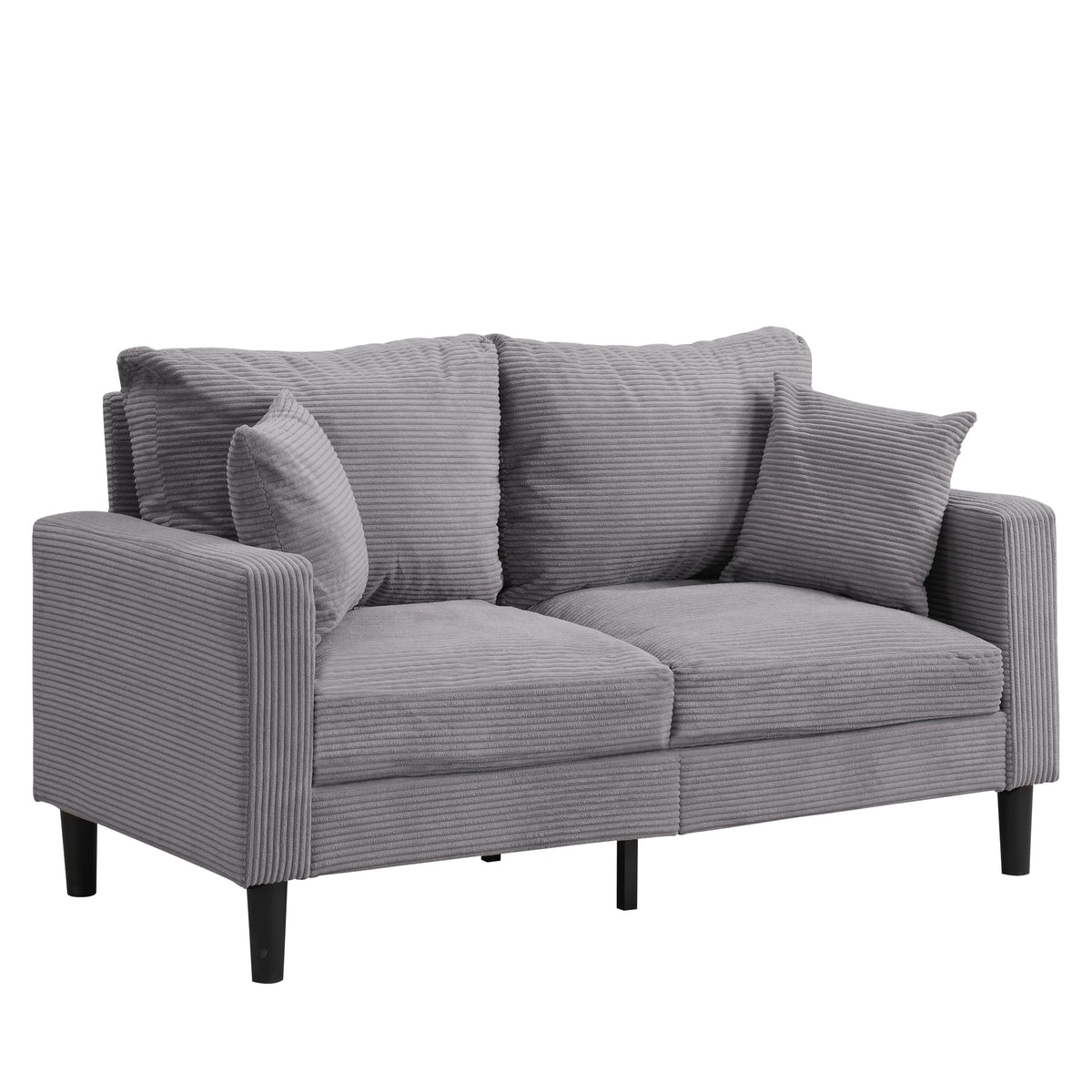 Light Gray Upholstered Loveseat Sofa J545