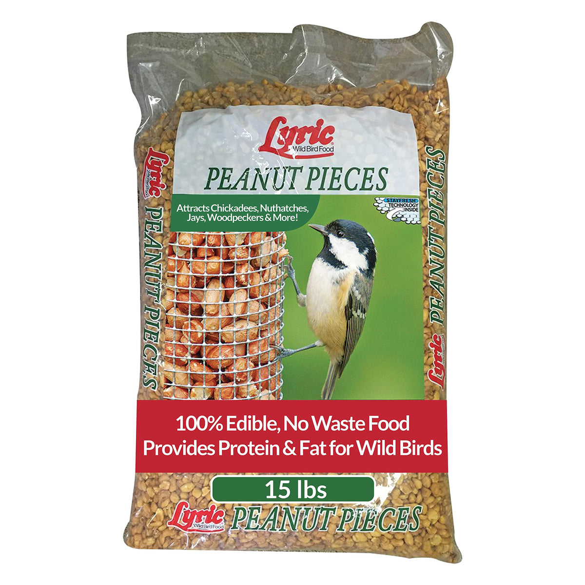 Woodpecker Wild Bird Seed 20 lb & Peanut Pieces 15 lb Nut & Fruit Mix O189