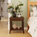 Solid Wood End Table with Storage Shelf M481416