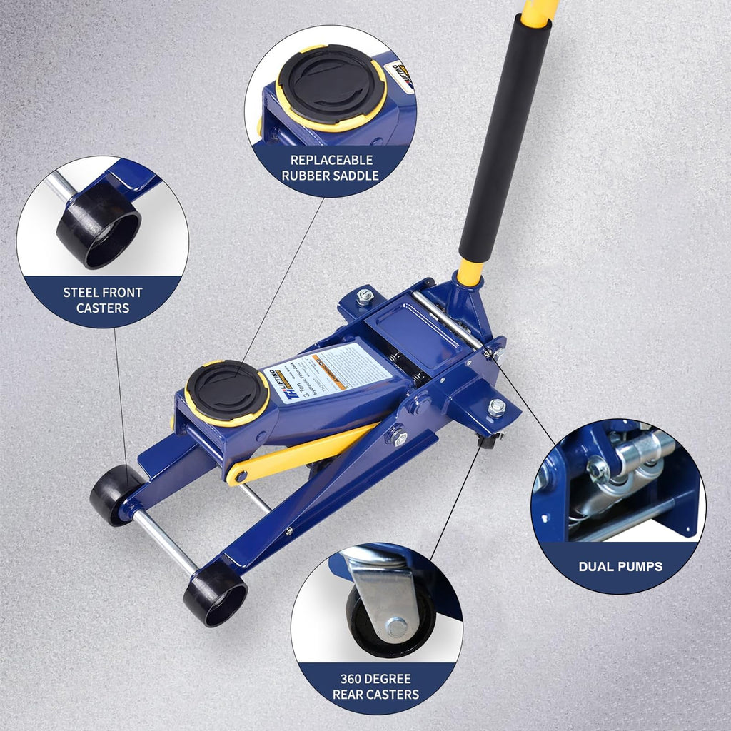 3 Ton Low Profile Hydraulic Floor Jack I2118