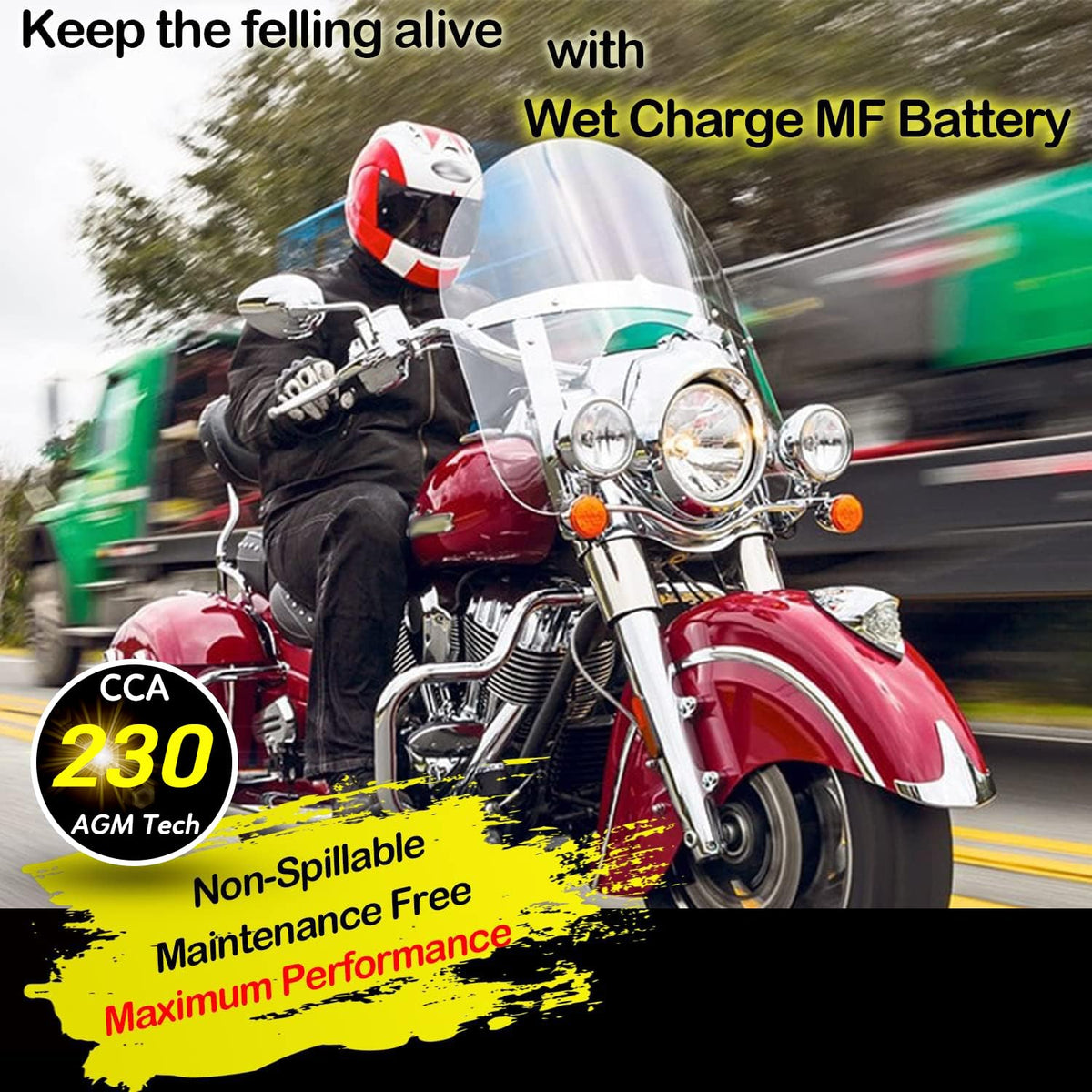 12V 11.2AH 230CCA Maintenance Free Sealed AGM Motorcycle Battery A569