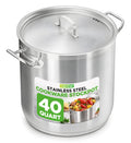 Stainless Steel Stock Pot with Lid 40 Qt F4683