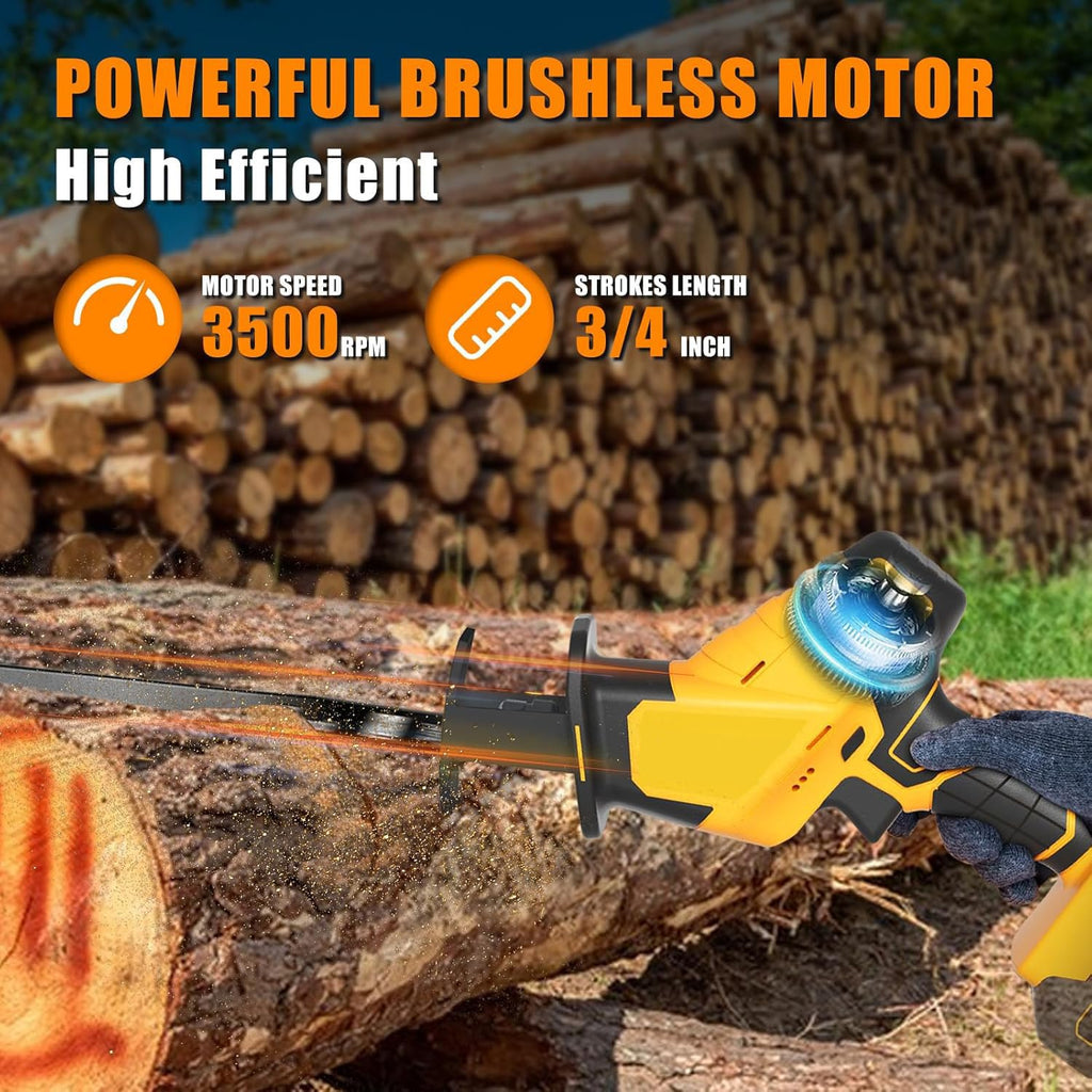 Cordless Reciprocating Saw with 4 Saw Blades G199