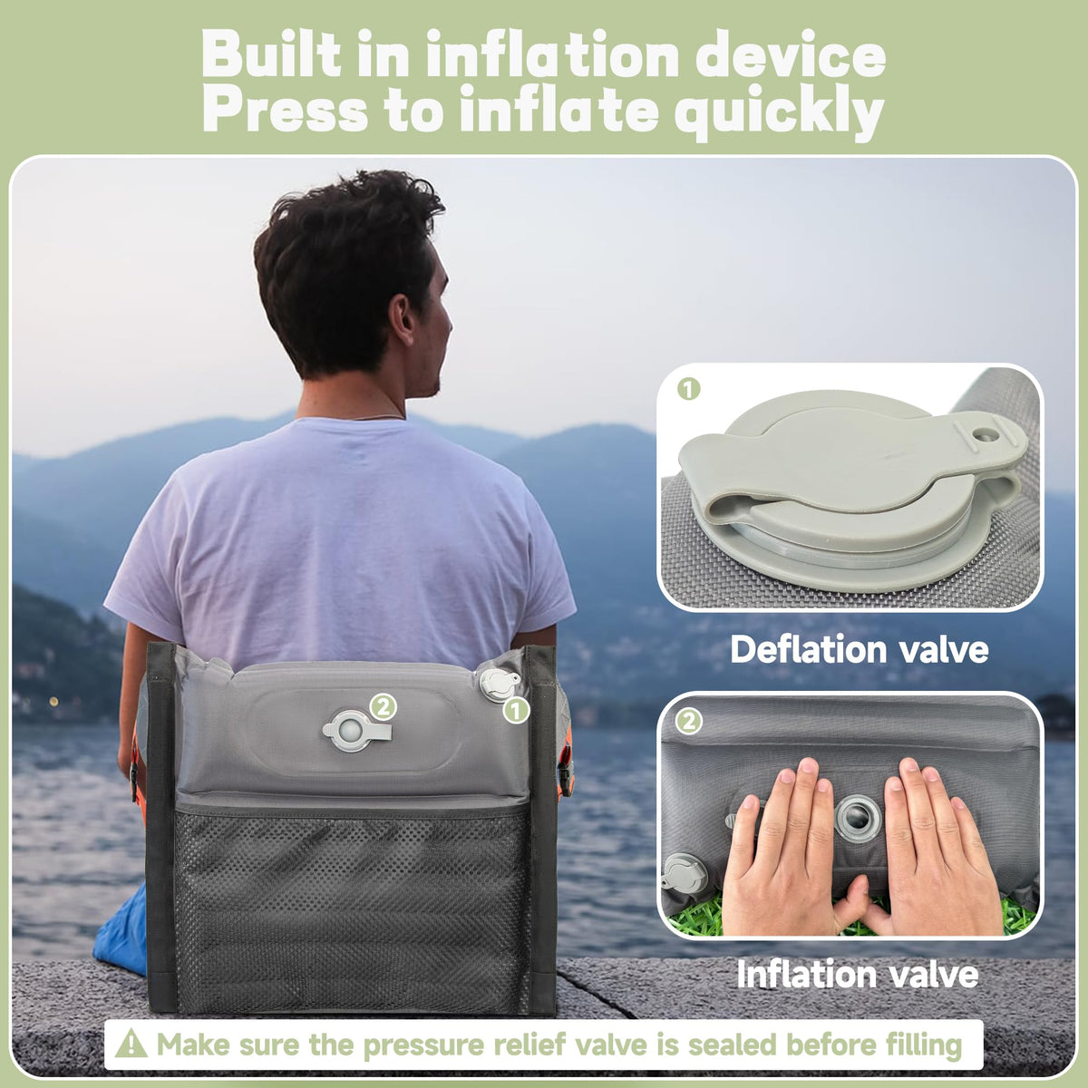 Inflatable Portable Folding Stadium Seat L379