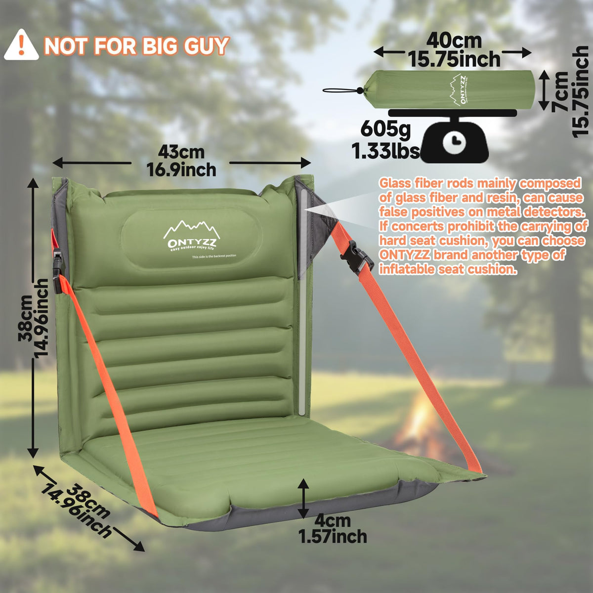 Inflatable Portable Folding Stadium Seat L379
