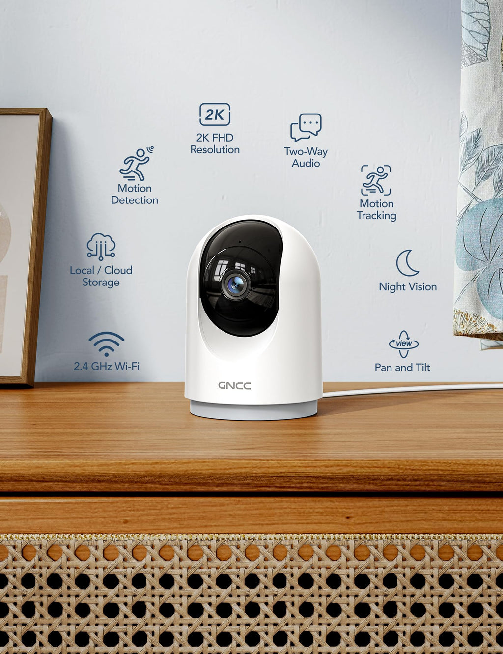 5G Indoor Security Cameras with Phone App, 4Pcs E73000